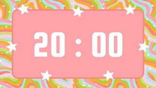 20-Minute Timer | With Alarm Bell & No Music | Cute Groovy 2000s Teen Theme ⭐