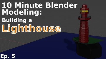 Modeling A LIGHTHOUSE in 10 MINUTES in BLENDER   -   10 Minute Modeling Challenge #5