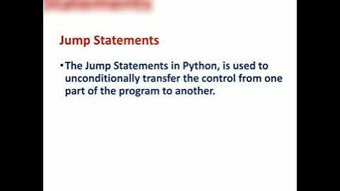 Jump Statements in Python 12th CS Chapter-6 Part-5