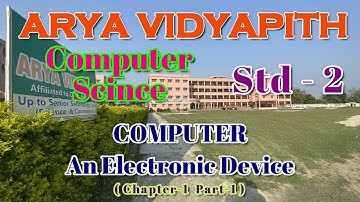 Class 2 I Computer Science Class I An Electronic Device (Part -1) I Arya Vidyapith Motihari