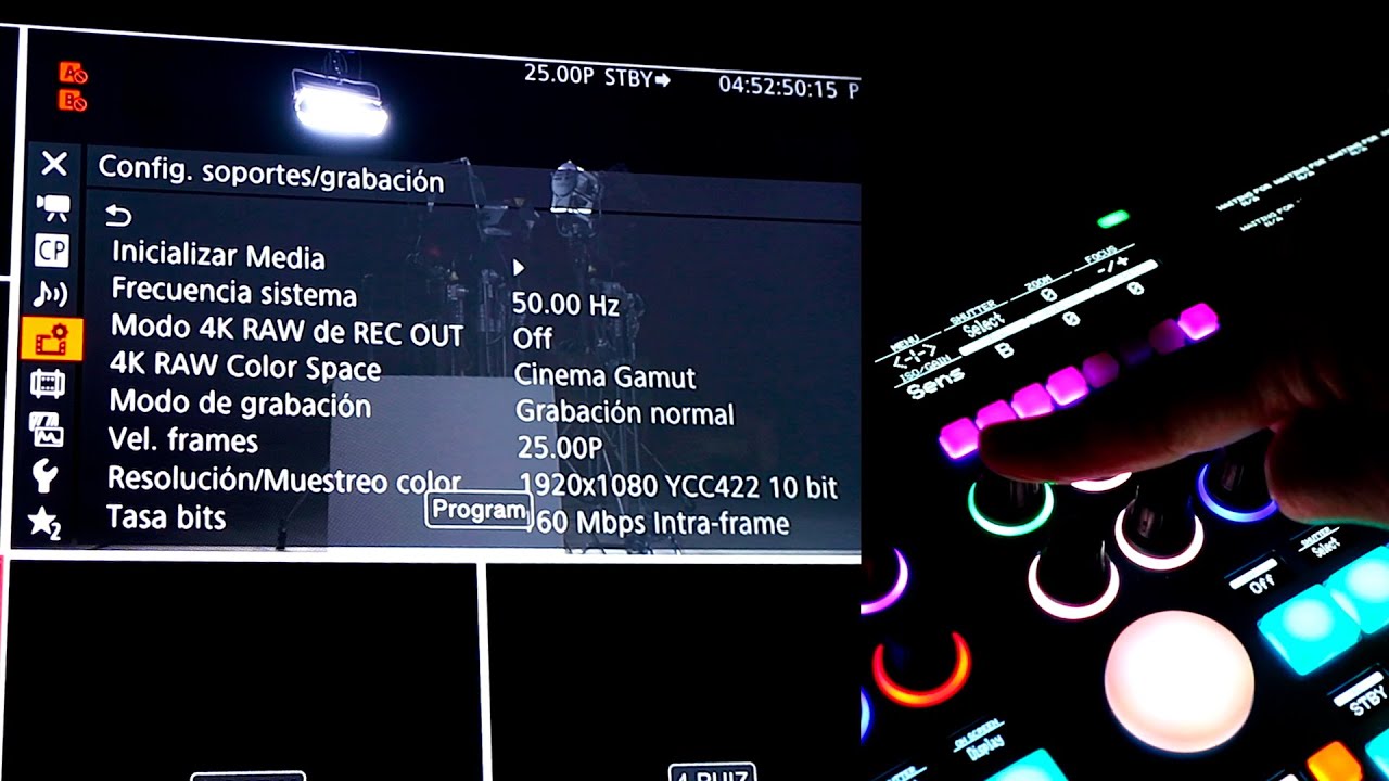 REALIZACIÓN MULTICÁMARA - 2. AJUSTES DE CÁMARA - GAMMA, COLOR, RESOLUTION, SAMPLING, ISO, SHUTTER
