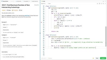 leetcode 3557  Find Maximum Number of Non Intersecting Substrings | Dynamic Programming