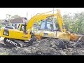 Dozer Stuck Recovery By Excavator And Fuso Self Loader Truck