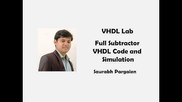 How To Write VHDL Code for Full Subtractor