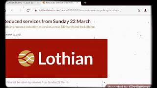 Updates On Timetables From 2232020 Lothian Buses