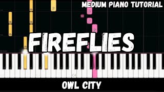 Owl City - Fireflies (Medium Piano Tutorial)