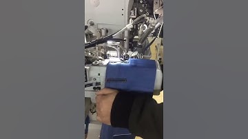 Automatic double needle belt loop machine,Automatic cutting/folding/feeding/tacking#sewmachine #vma