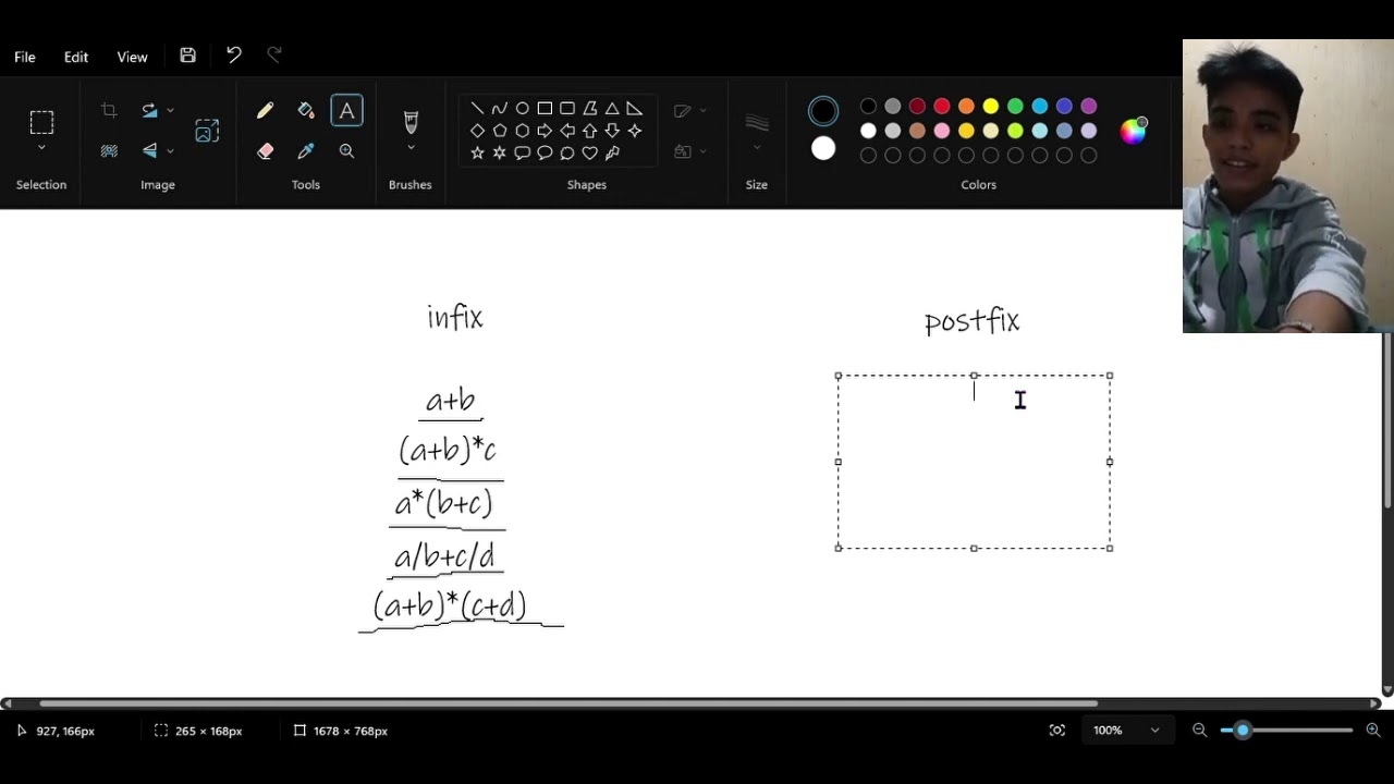 Implementing stack using Linked List. Notation (infix to postfix) and (postfix to infix)