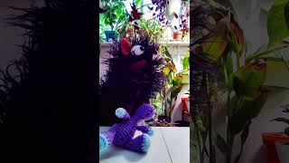 what sound does a dinosaur make 😅🦕🖤 #puppet #handpuppet #puppetlipsync #wholesomecontent