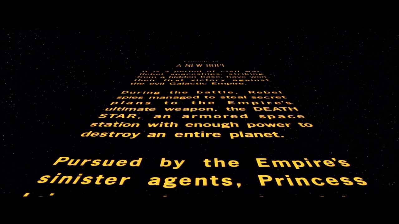 Star Wars Episode IV Intro YouTube