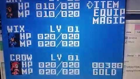 JRPG / Final Fantasy like game work in progress on Intellivision.