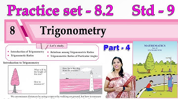 9th Maths 2 Geometry | Practice set 8.2 | Trigonometry | Chapter 8 | Part – 4