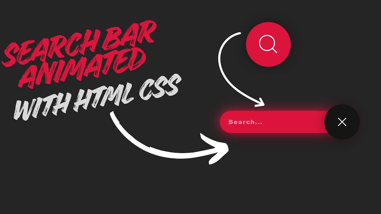 Animated Search Bar Design using HTML an CSS | Responsive Search Input ...