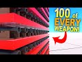 100 of EVERY WEAPON vs Armored Tank!