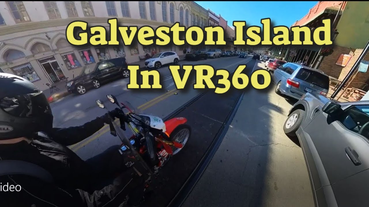 Riding the Galveston Island Strand and Seawall in VR360! Epic