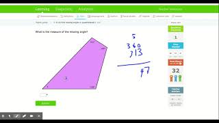 IXL | Find missing angles in quadrilaterals I | 8th grade math