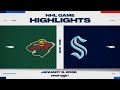 NHL Highlights | Wild vs. Kraken - January 8, 2026