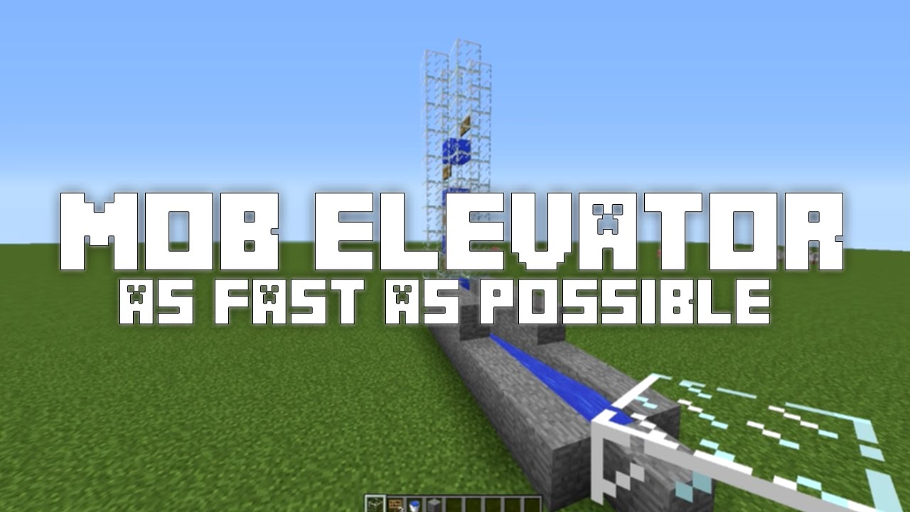Mob Elevator As Fast As Possible Minecraft Tutorial Youtube