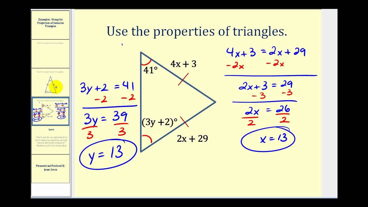 Isosceles triangle - Elementary Math Steps, Examples & Questions