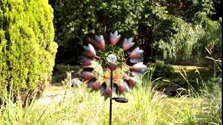 Dia 46.5cm Selwood Wind Spinner with Solar Crackle Globe by Primrose™