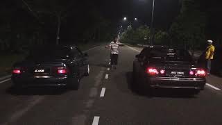 Wira turbo 550HP vs Wira NA | Lumba Haram malaya