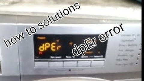 IFb front load dpEr error ifb washing machine