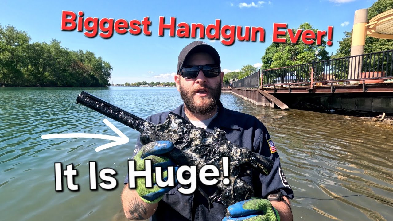 Most Powerful Hand Gun Ever Found Magnet Fishing By Myself and Possibly By Anyone Else!