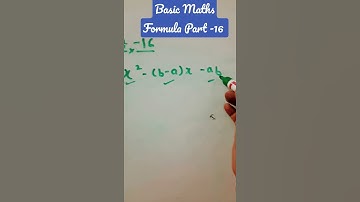 Basic Maths Formula Part -16 I (x-a)(x+b) I #shorts