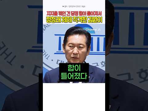 민주당과 이재명 정부의 합이 틀어질 때부터 지지율이 꺾였다, 정청래 체제 직격한 김원이