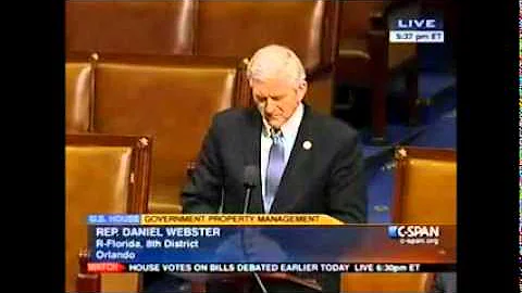 Webster leads debate on bill to reduce bloated, inefficient, federal bureaucracy