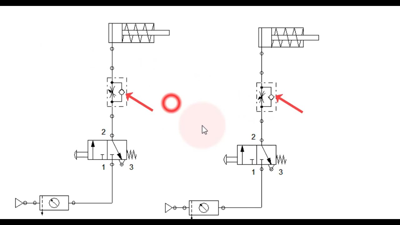 Basic Pneumatic Circuit Part 1|| Single Acting Cylinder - YouTube
