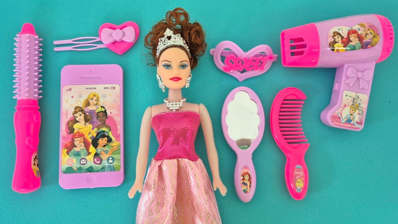 Most Satisfying ASMR Barbie Unboxing Playsets 🎀 Desempaquetando Colección de Disney Princesas Barbie