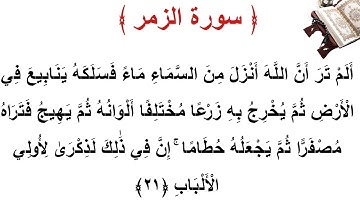 سورة الزمر الأية 21