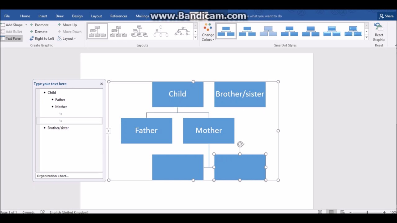 How To Make A Family Tree In Word 2016 Youtube Family tree template word 2007