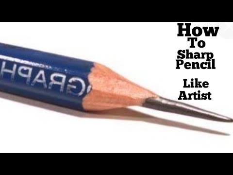 How to sharpen a pencil like a Artist  for Drawing  sharp your pencil like this for smooth shading