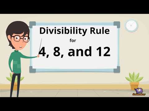Divisibility Rules for 4, 8 and 12