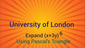 Expand (x+3y)^6 using Pascal