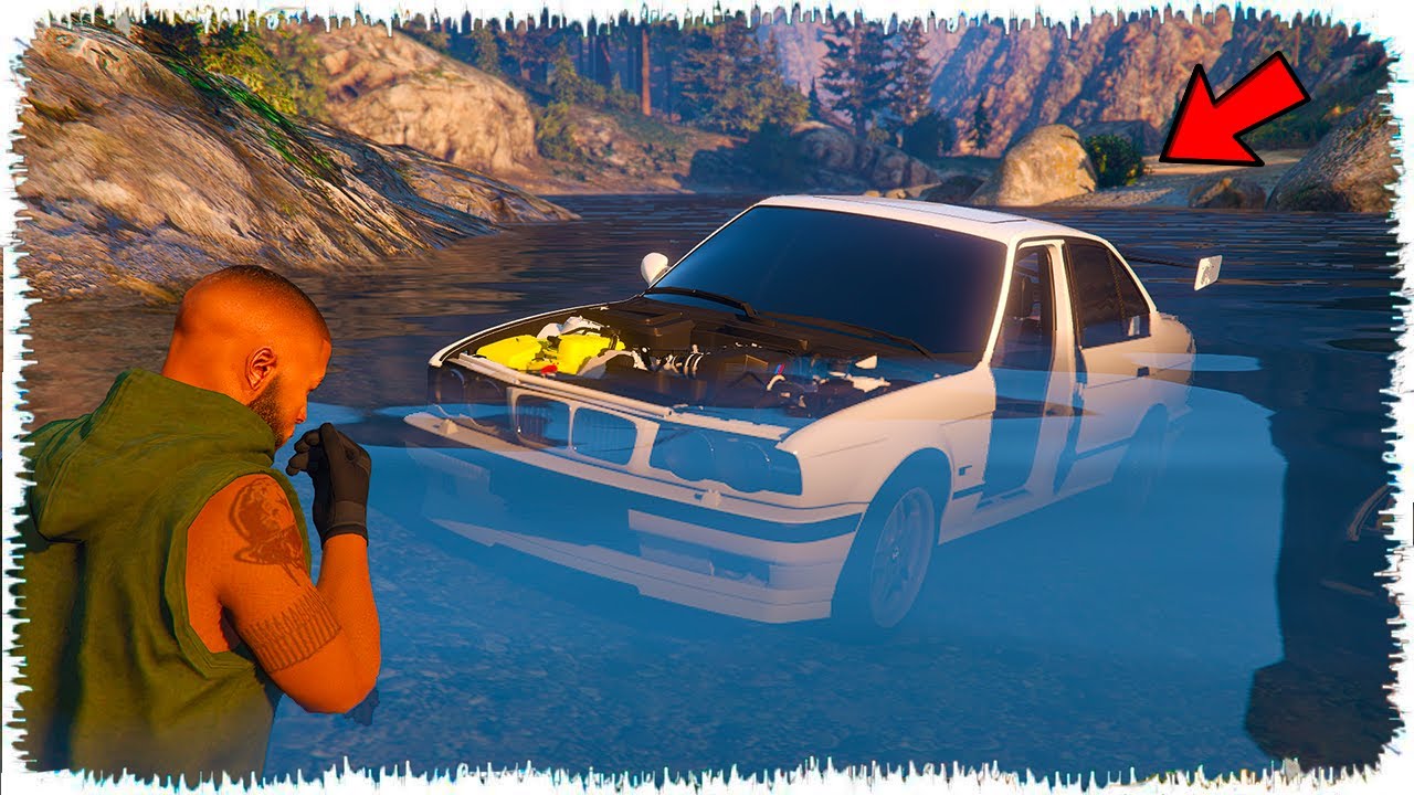 Джонни суға батқан Бмв е34 тауып алды (GTA5) джонни жони