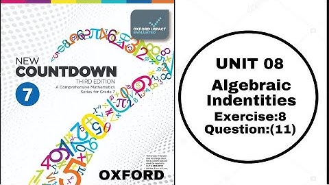 Class 7th New countdown(3rd Edition) Oxford Maths Chapter 8 Exercise 08 Question no.11