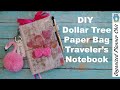 DIY Dollar Tree Paper Bag Traveler's Notebook | DIY Bullet Journal Cover | DIY Planner Cover