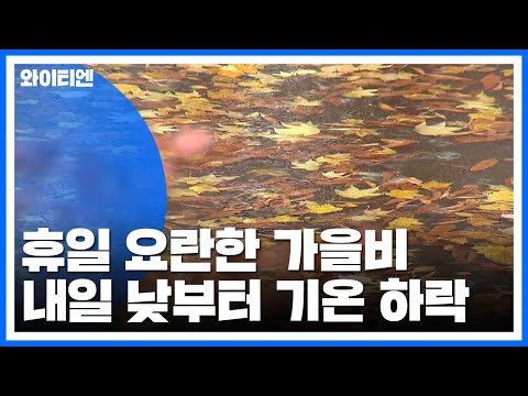 [날씨] 휴일 요란한 비...내일 낮부터 기온 하락 / YTN