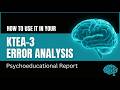 KTEA 3 Error Analysis How to Use It in Your Psychoeducational Report