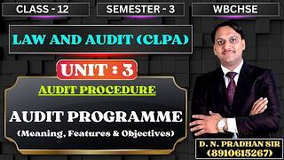 Audit Procedure | Part - 4 | Audit Programme | Meaning, Features and Objectives | CLPA | Class - 12
