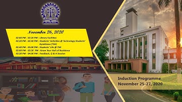 Welcome Address and Induction Program 2020-2021 (26 November, Afternoon Session)
