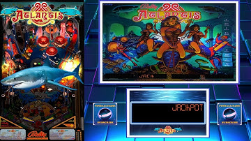 4K Atlantis (Bally 1989) Visual Pinball Vpx Gameplay (3 Screen Setup)