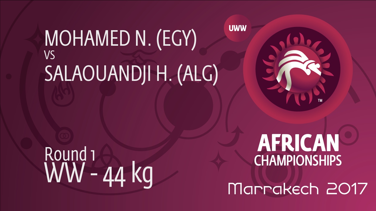 Round 1 WW - 44 kg: N. MOHAMED (EGY) df. H. SALAOUANDJI (ALG), 7-2