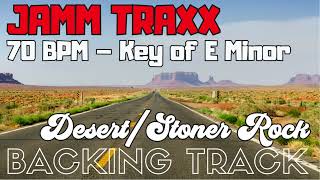Slow Desert / Stoner Rock Backing Track – 70 BPM – Key of E Minor – Beginner Guitar