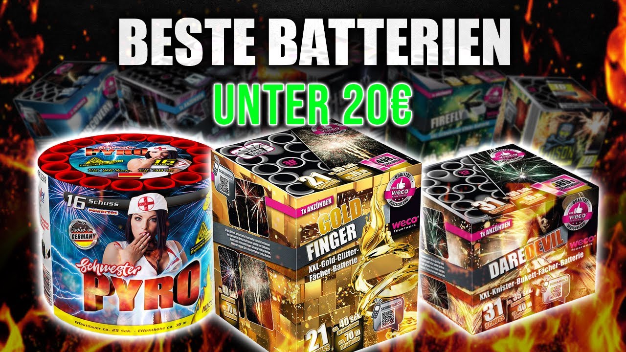 Die BESTEN Feuerwerk Batterien für Silvester UNTER 20€ 