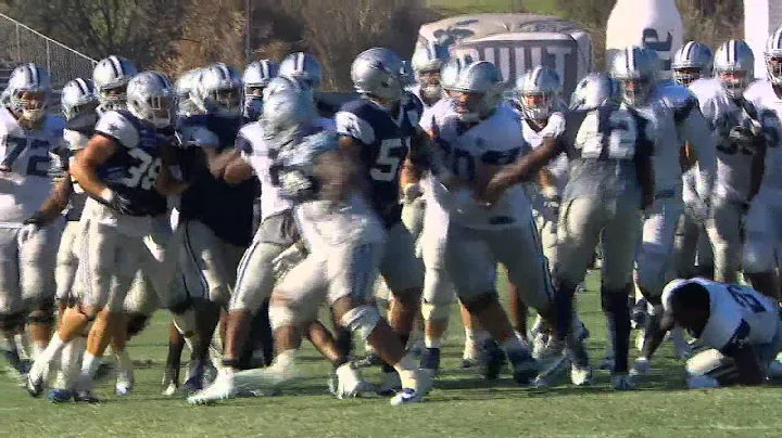 Cowboys Training Camp fight - Tyler Clutts, Jeff H...