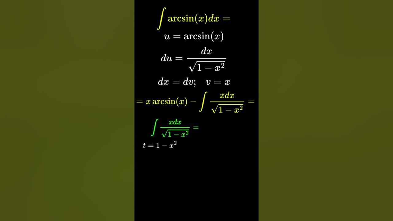 Интеграл от арксинуса #math #maths #calculus #calculushelp # ...